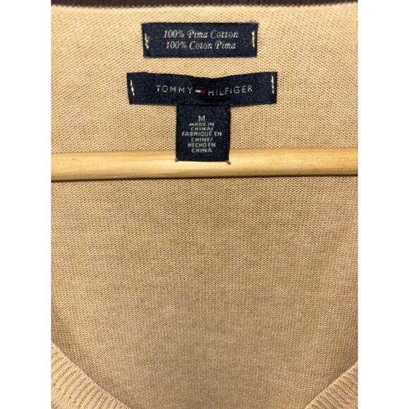 Tommy Hilfiger 100% Pima Cotton Super Soft Light Academia Argyle B Neck Sweater - Picture 3 of 6